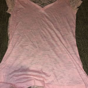 Pink lace blouse